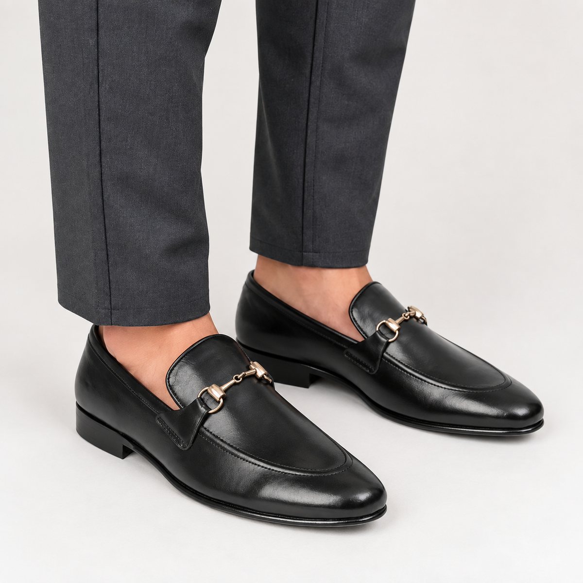 CS-01 Black Cow Leather Loafers