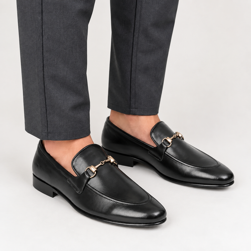 CS-01 Black Cow Leather Loafers