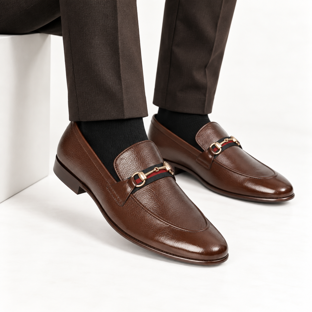 CS-06 Brown Cow Leather Loafers