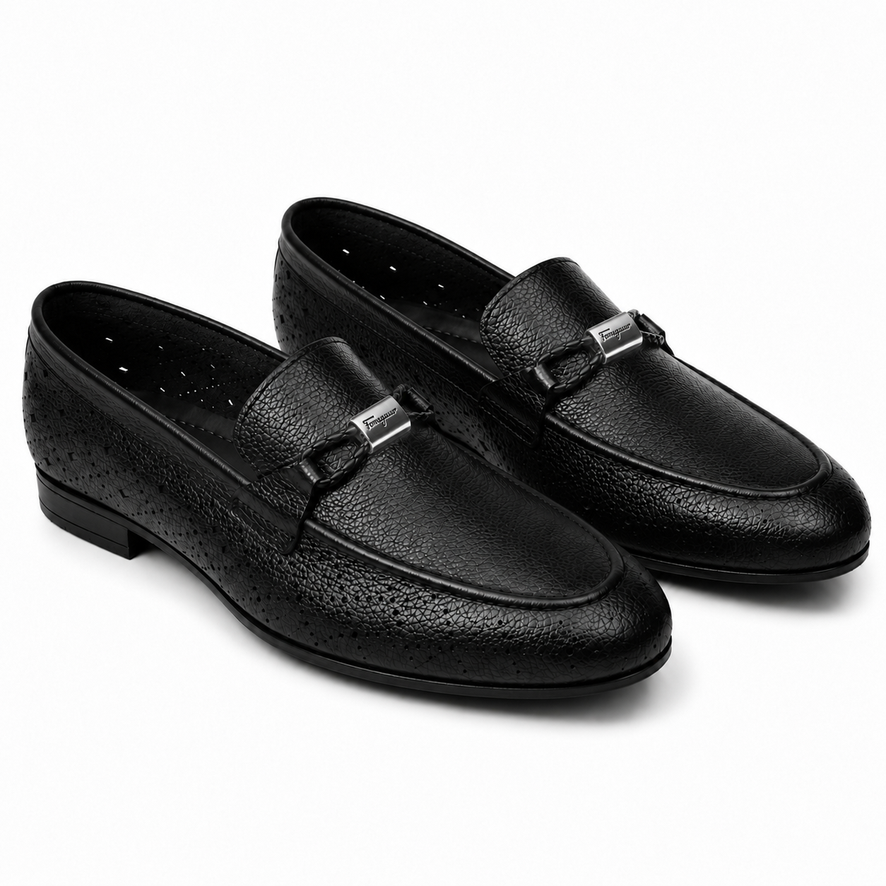 CS-30 Black Ferro Soft Grain Foldable Slip Ons | Cloud Comfort