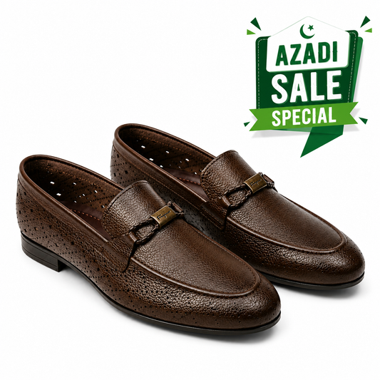 CS-30 Ferro Brown Soft Grain Foldable Slip Ons | Cloud Comfort