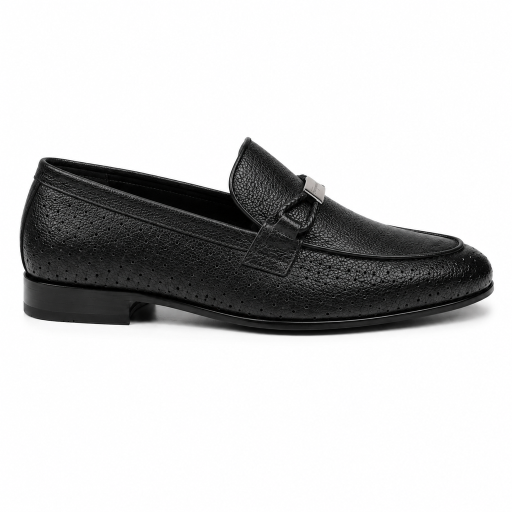 CS-30 Black Ferro Soft Grain Foldable Slip Ons | Cloud Comfort