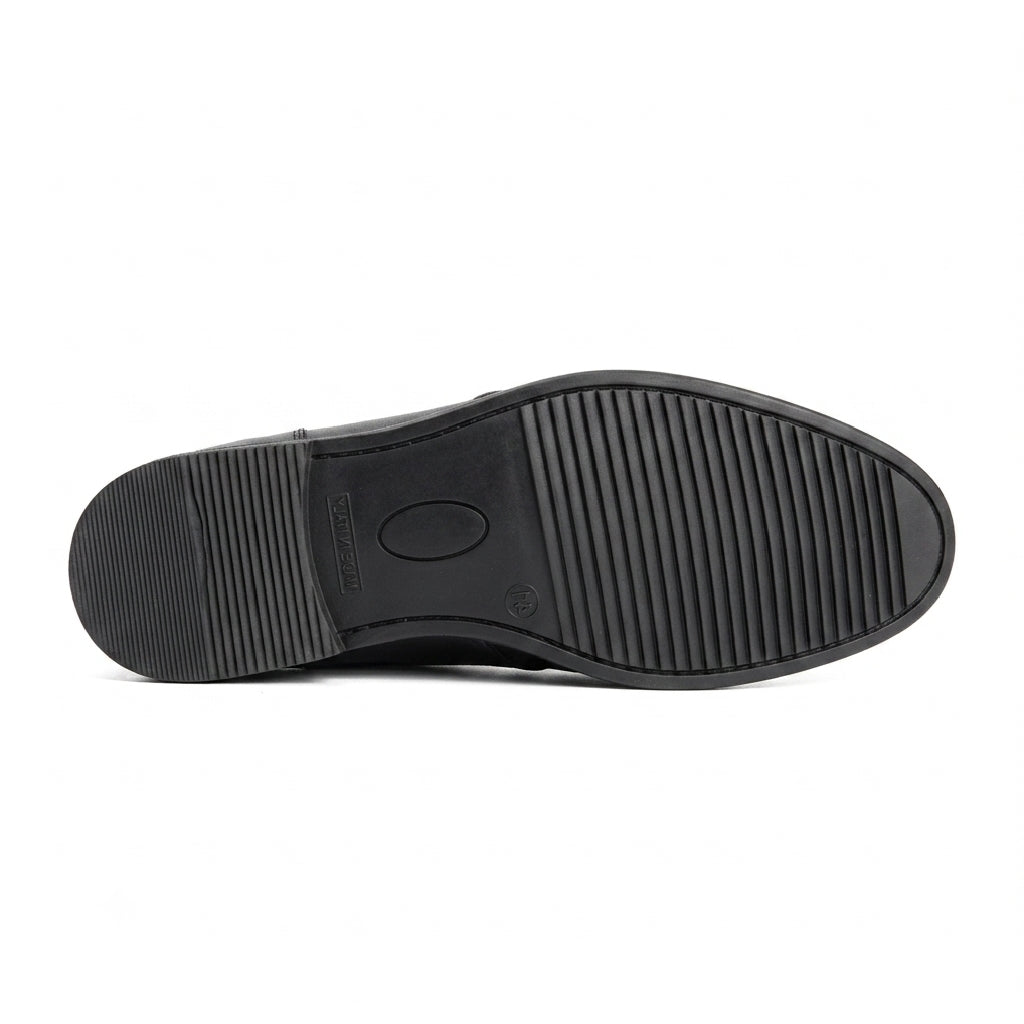 CS-27 Black Soft Grain Foldable Slip-Ons | Cloud Comfort